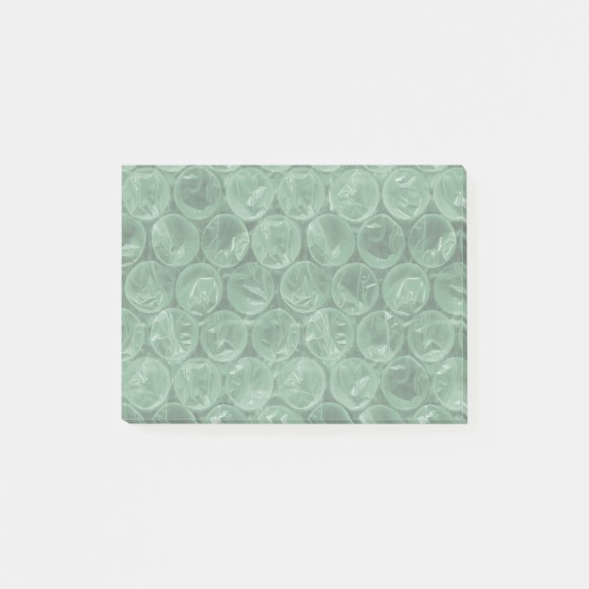 Bloco Post-it Padrão de bolha de plástico verde (Frente)