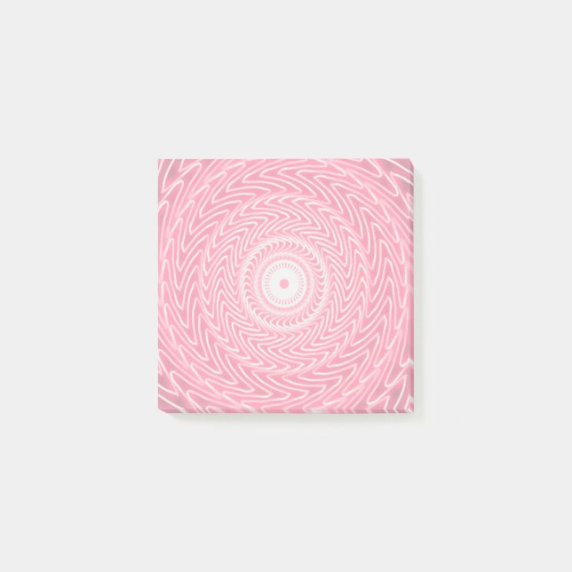 Bloco Post-it Padrão de círculos rosa (Frente)