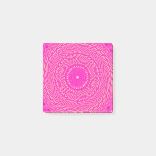 Bloco Post-it Padrão de círculos rosa quente
