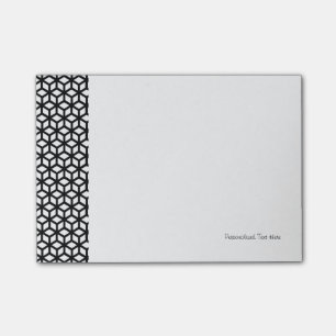 Bloco Post-it Padrão De Cubo Preto E Branco