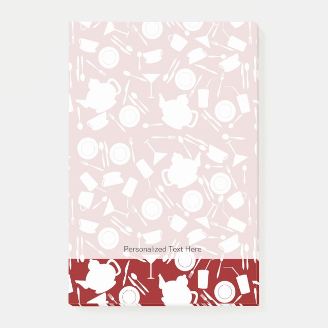 Bloco Post-it Padrão de Elementos para Cozinha (Frente)