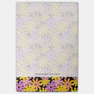 Bloco Post-it Padrão de flores de Gerbera, fundo