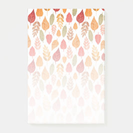 Bloco Post-it Padrão de Folhas de outono pintadas