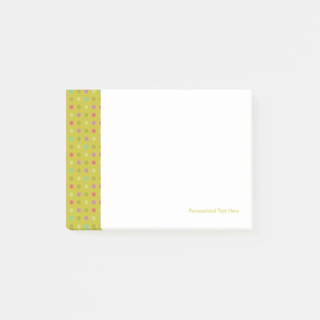 Bloco Post-it Padrão de fundo Polka-dot (Frente)