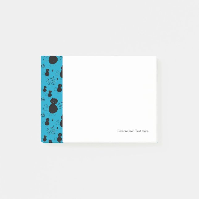 Bloco Post-it Padrão de gatinho (Frente)