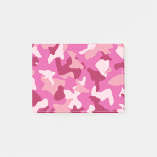 Bloco Post-it Padrão do exército de camuflagem rosa
