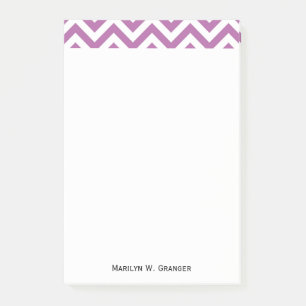 Bloco Post-it Padrão Orquídeo Branco Grande Chevron ZigZag