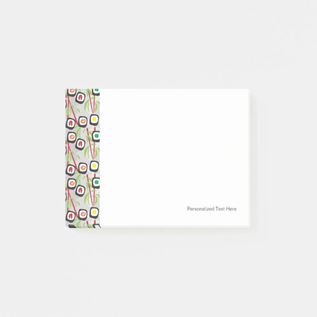 Bloco Post-it Padrão Sushi (Frente)