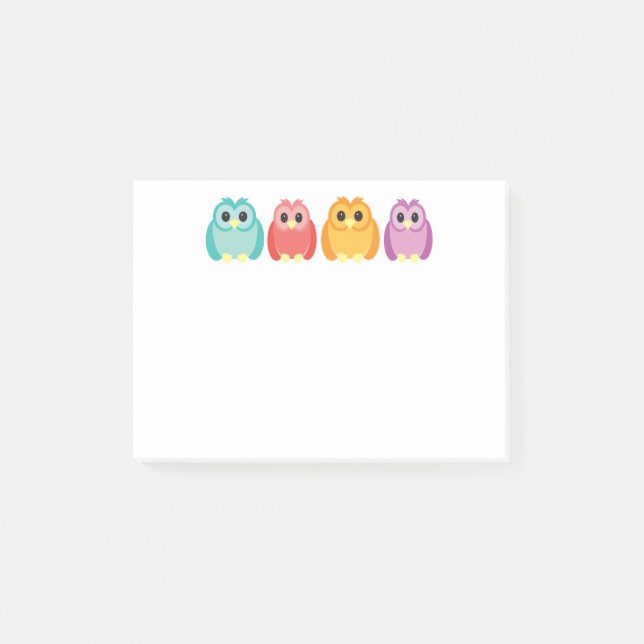 Bloco Post-it Painel de Notas de Coruja (Frente)