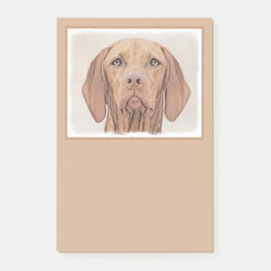 Bloco Post-it Painting Vizsla - Arte de Cachorro Original