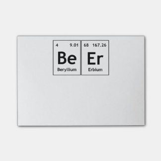 Bloco Post-it Palavra dos símbolos do elemento de mesa periódica