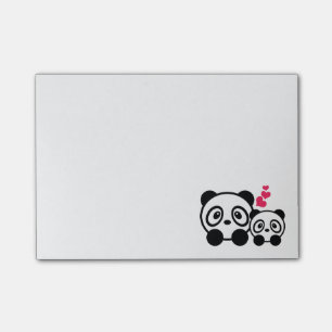Bloco Post-it Pandas bonitos