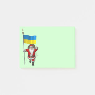 Bloco Post-it Papai Noel Com Alferes Da Ucrânia