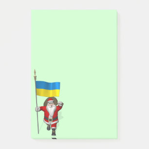 Bloco Post-it Papai Noel Com Alferes Da Ucrânia