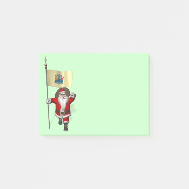 Bloco Post-it Papai Noel Com Alferes De Nova Jersey (Frente)