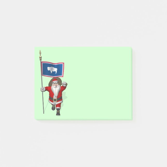 Bloco Post-it Papai Noel Com Alferes De Wyoming (Frente)