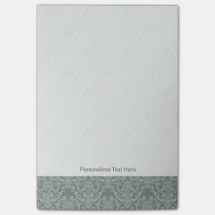 Bloco Post-it Papel de parede floral verde