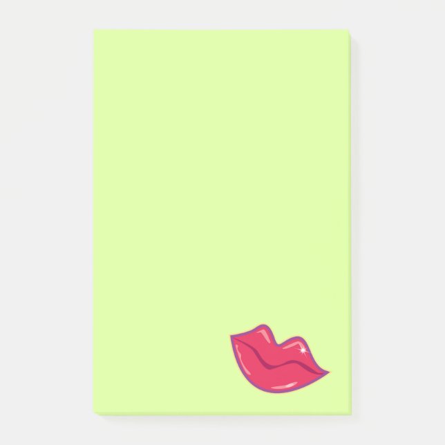 Bloco Post-it Par de Lábios vermelhos de cereja (Frente)