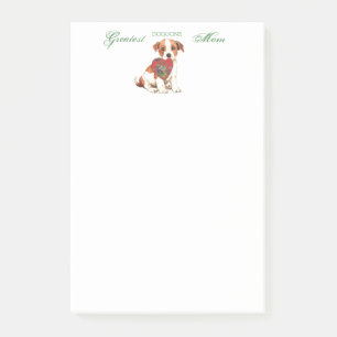 Bloco Post-it Parson Russell Terrier Heart Mãe