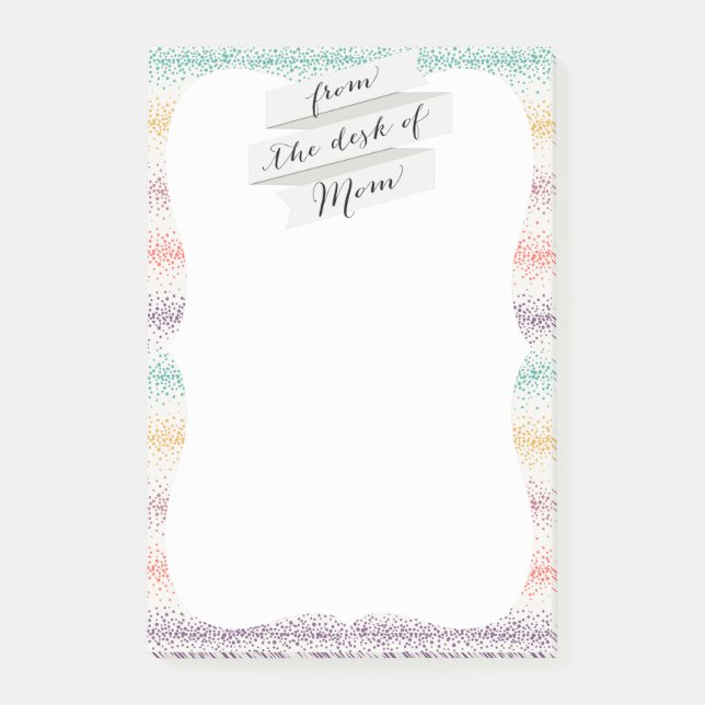 Bloco Post-it Pastel Spray Sprinkle stripes Linhas brilhantes mo (Frente)