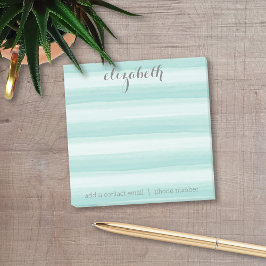 Bloco Post-it Pastel Teal and Cinza Stationery Suite para Mulher