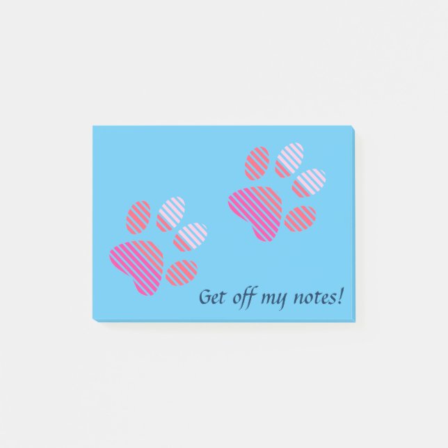 Bloco Post-it Pegadas de Pata Linha (Frente)