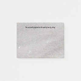 Bloco Post-it Pegadas na areia Postam as notas