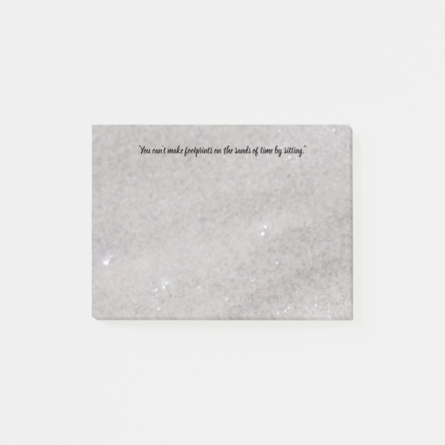 Bloco Post-it Pegadas na areia Postam as notas (Frente)