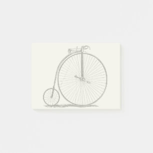 Bloco Post-it Penny Farthing de Bicicleta de Alta Roda
