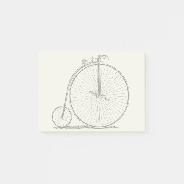 Bloco Post-it Penny Farthing de Bicicleta de Alta Roda (Frente)