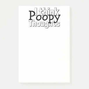 Bloco Post-it Pensamentos Poopy