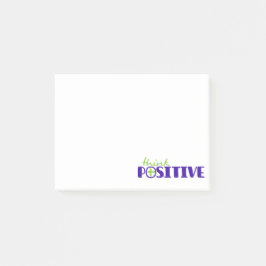 Bloco Post-it Pense no posto azul positivo que ele nota