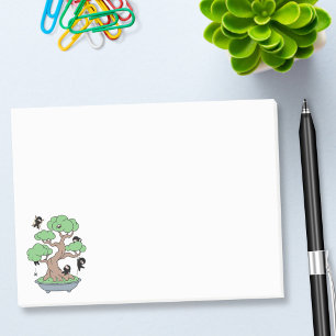 Bloco Post-it Pequenos Ninjas em Bonsai Tree