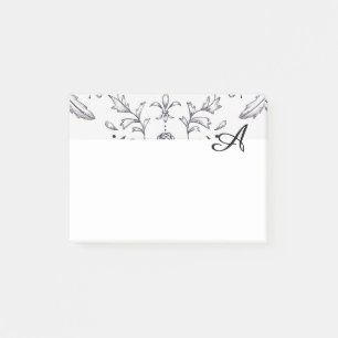 Bloco Post-it Personalizado a preto e branco para o Damasco do B