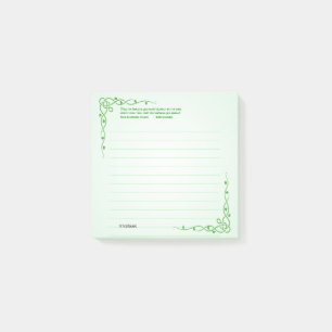 Bloco Post-it Personalize: Tranças celtas irlandesas da bênç