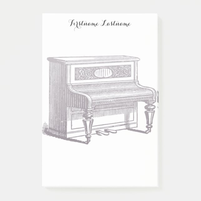 Bloco Post-it Piano ereto do vintage (Frente)