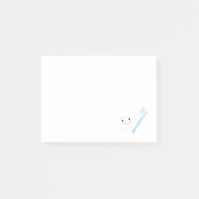 Bloco Post-it Pincel de dente e dente (Frente)