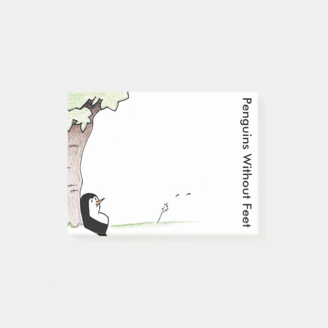 Bloco Post-it Pinguins sem pés (Frente)