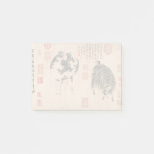 Bloco Post-it Pintura Chinesa - Capim-Ram-Capim Ano Zodiac PiN2