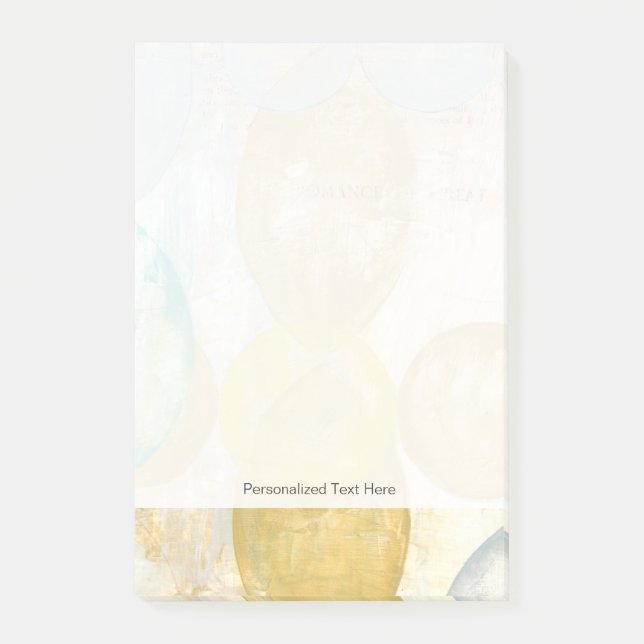 Bloco Post-it Pintura de Abstrato moderna em Newsprint (Frente)