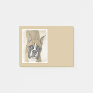 Bloco Post-it Pintura de Boxer - Arte de Cão Original Bonita
