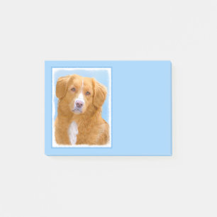 Bloco Post-it Pintura de Cachorro de Retriever com Tolerância a 