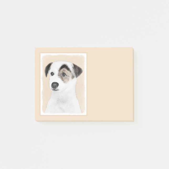 Bloco Post-it Pintura de Jack Russell Terrier do Parson - arte (Frente)