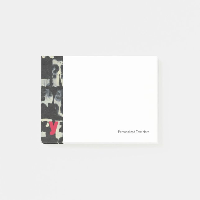 Bloco Post-it Pintura em alfabeto por Norman Wyatt (Frente)