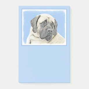 Bloco Post-it Pintura em Inglês Mastiff (Fawn) - Arte Original p