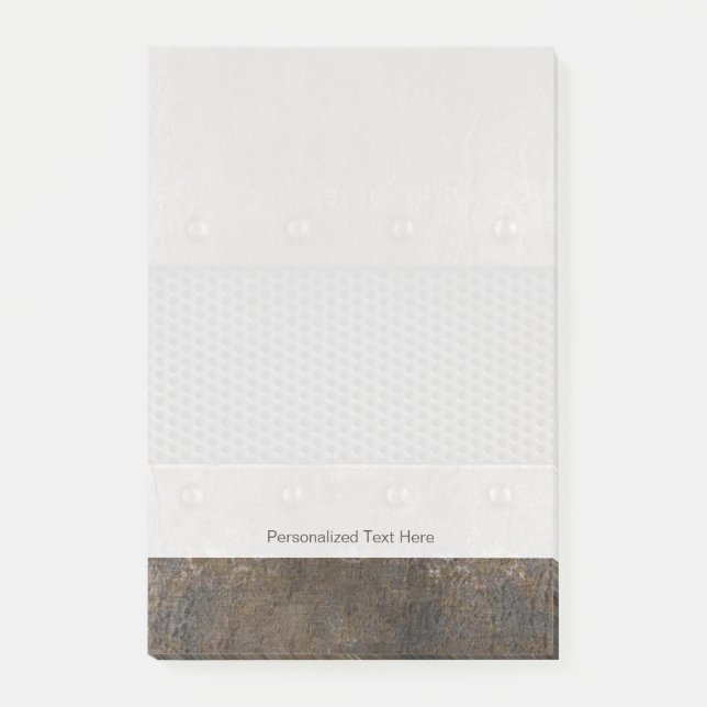 Bloco Post-it Plano de fundo de metal (Frente)