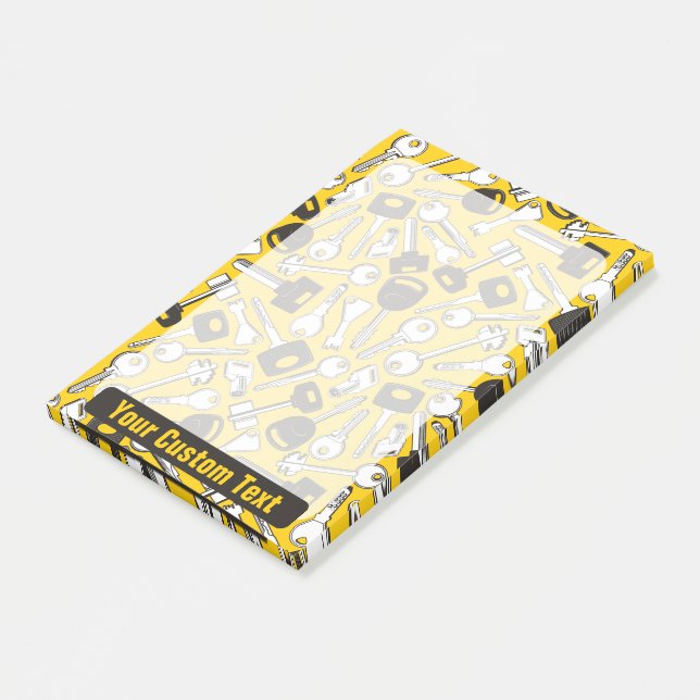 Bloco Post-it Plano de Fundo do Conjunto de Chaves (Inclinado)