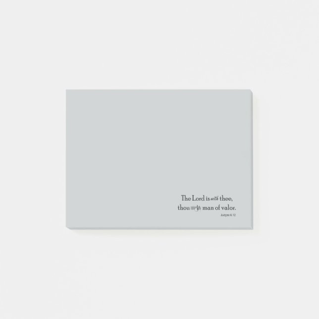 Bloco Post-it Poderoso Homem de Bíblia de Valor Verso (Frente)