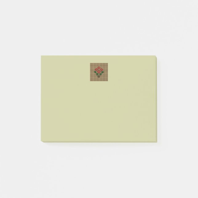 Bloco Post-it Poinsetta Vermelha Tecida (Frente)