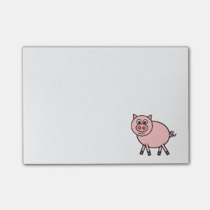 Bloco Post-it Porco cor-de-rosa
